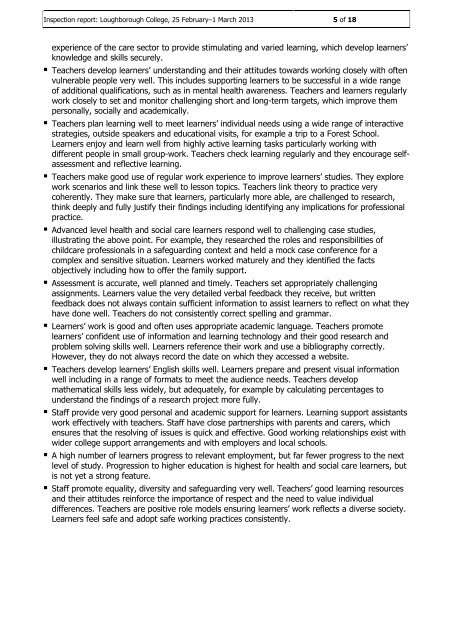 Ofsted Inspection Report.pdf - College Documents - Loughborough ...