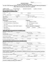 Patient Information Form - West Wichita Family Physicians, PA