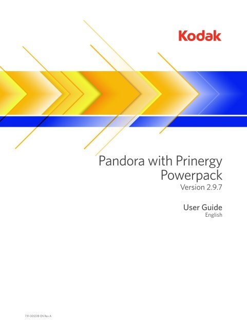 Pandora with Prinergy User Guide - Kodak