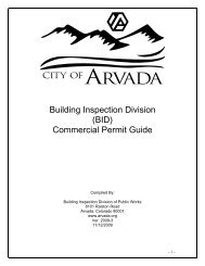 Building Inspection Division (BID) Commercial Permit Guide - Arvada