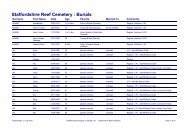 Staffordshire Reef Cemetery : Burials