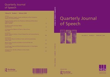 Quarterly Journal of Speech, 94 (1) - Rhetoric Africa