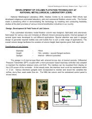 development of column flotation technology at national metallurgical ...