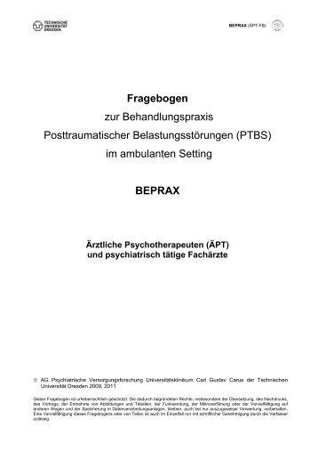 im ambulanten Setting BEPRAX - AG Psychiatrische ...