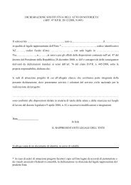 DICHIARAZIONE SOSTITUTIVA DELL'ATTO DI NOTORIETA' (ART ...