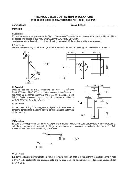 tecnica delle costruzioni meccaniche - Ingegneria Meccanica ...