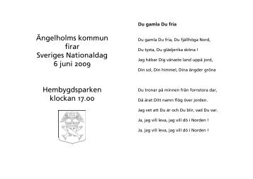 Ängelholms kommun firar Sveriges Nationaldag 6 juni 2009 ...