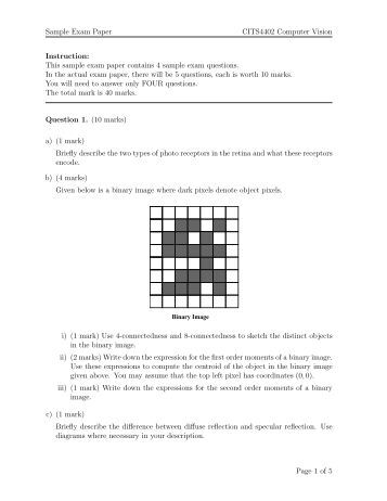 Ph.D (Computing) Sample Test Paper