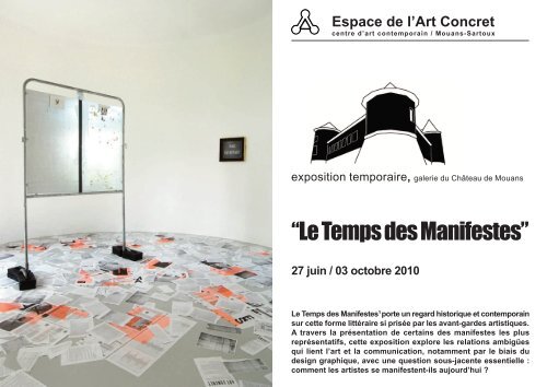 Le Temps des Manifestes - L'espace de l'art concret