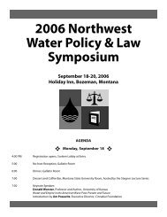 Final Symposium Program - Montana Water Center - Montana State ...