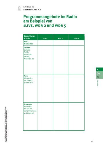 Arbeitsblatt 4.2 (PDF-Download: 520,3 KB) - WDR.de