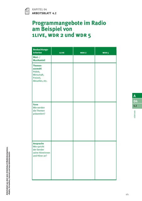 Arbeitsblatt 4.2 (PDF-Download: 520,3 KB) - WDR.de