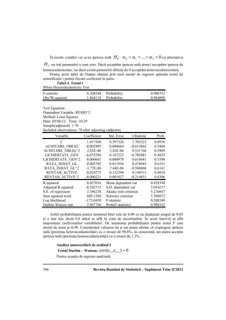 Forecasting the Bankruptcy Risk on the Example of Romanian ...