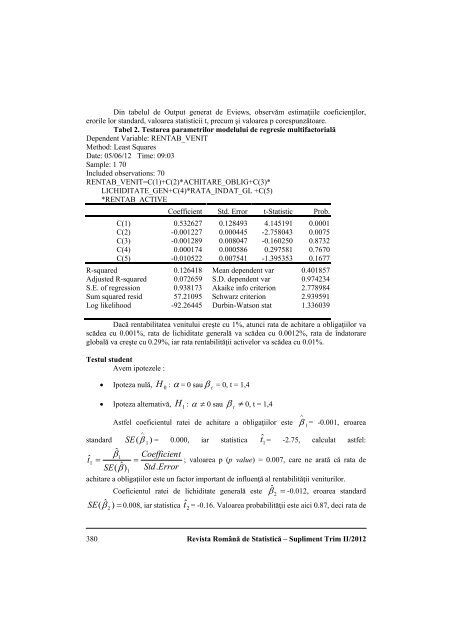 Forecasting the Bankruptcy Risk on the Example of Romanian ...