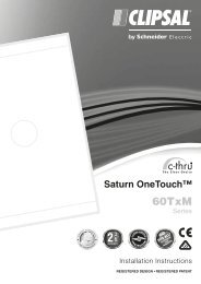 Saturn OneTouch Installation Sheet - Schneider Electric