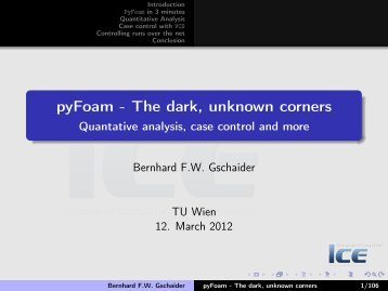 pyFoam - The dark, unknown corners - Quantative ... - OpenFOAMWiki