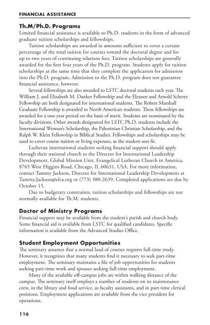 current Catalog - Lutheran School of Theology at Chicago