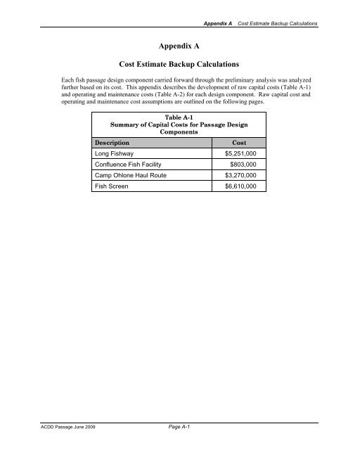 Feasibility of Fish Passage at Alameda Creek Diversion Dam