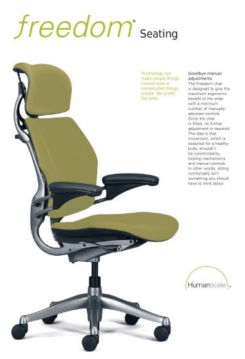 Humanscale Freedom Chair Brochure - Ergoware