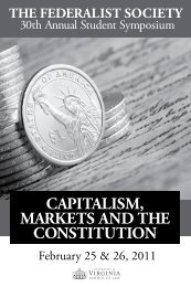 CAPITALISM, MARKETS AND THE CONSTITUTION - University of ...