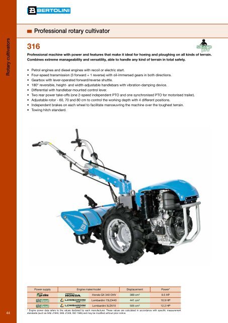 Product Catalogue 2012 - Bertolini