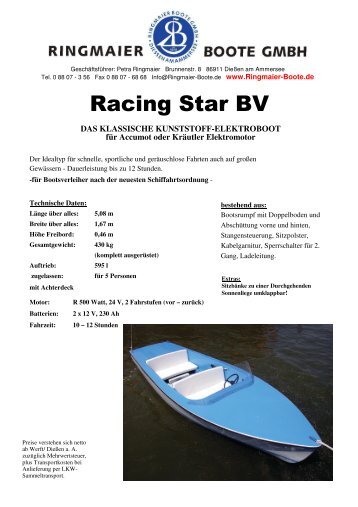 Racing Star BV - Ringmaier Boote GmbH
