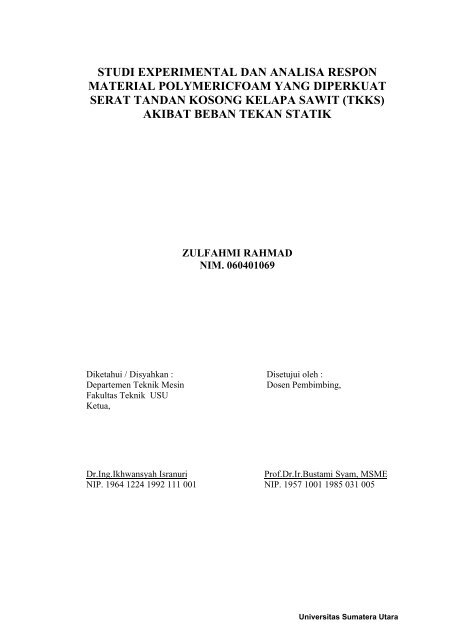 studi experimental dan analisa respon material polymericfoam yang ...