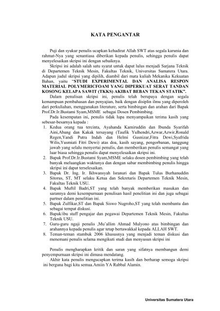 studi experimental dan analisa respon material polymericfoam yang ...