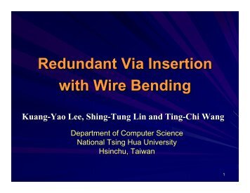 Redundant Via Insertion with Wire Bending - ISPD