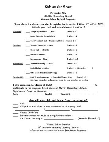 Stettin Elementary - Wausau School District