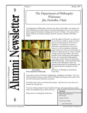 Newsletter Template - Philosophy - Illinois State University