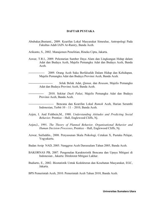 DAFTAR PUSTAKA Abubakar,Bustami., 2009. Kearifan Lokal ...