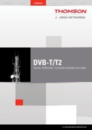 DVB-T/T2 - Thomson Video Networks
