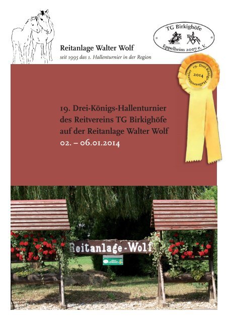 Turnierheft (15 MB, pdf) - Reitanlage Wolf in Eppelheim