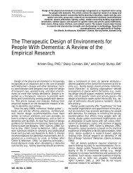 The Therapeutic Design of Environments for ... - The Gerontologist