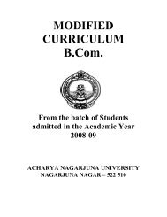 B.Com. - Acharya Nagarjuna University