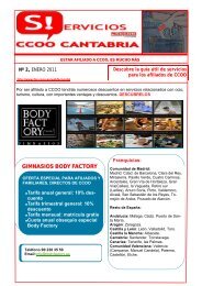 GIMNASIOS BODY FACTORY - CCOO