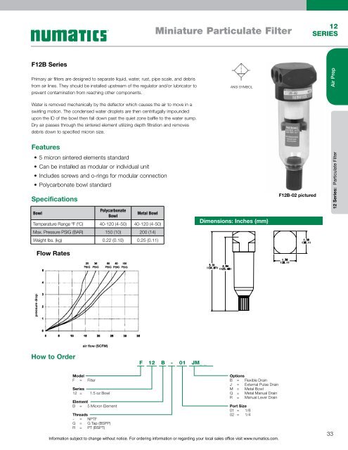 FRLs and Accessories Catalog - Numatics Incorporated
