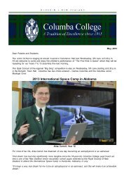 May, 2013 - Columba College