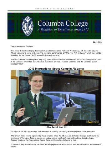 May, 2013 - Columba College