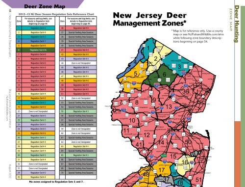 Deer Zone Map New Jersey Deer Management Zones