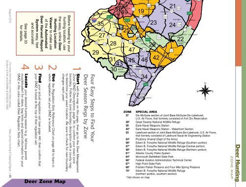 Deer Zone Map New Jersey Deer Management Zones