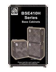 BSE410H Series Bass Cabinets - Ampeg