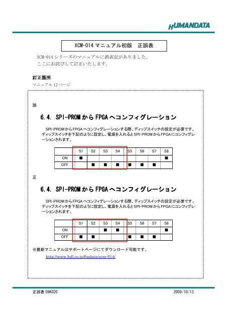 マニュアル（初版） 正誤表付 - ヒューマンデータ