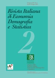 Rivista Italiana di Economia Demografia e Statistica - Sieds