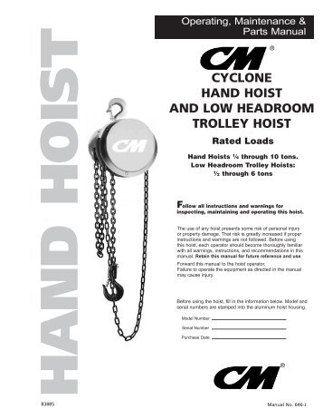 Manual - Hoists Direct