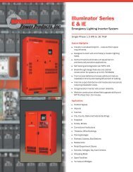 IlluminatorÂ® Series E & IE - Myers Power Products, Inc.