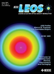 PDF of August Issue - IEEE Photonics Society