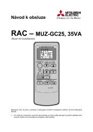 NÃ¡vod k obsluze INVERTER MITSUBISHI GC 25,35