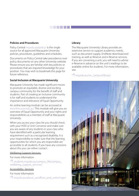 Handbook for New Academic Sessional Staff - Faculty of Arts